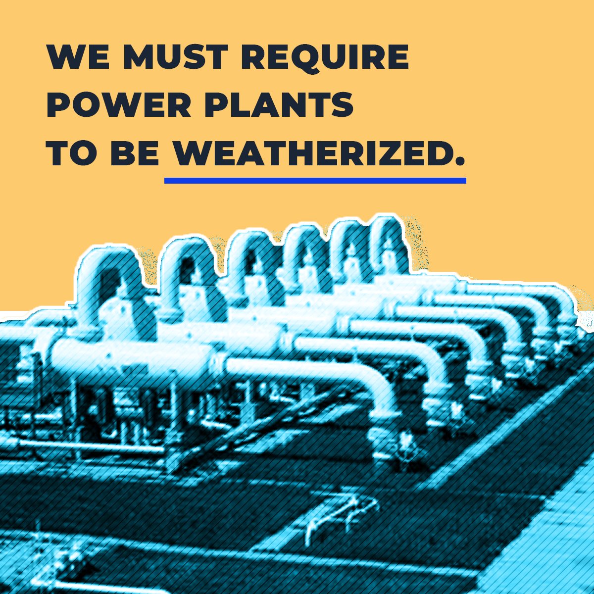 Texas lawmakers must mandate changes to the energy infrastructure to improve resiliency in response to the 2021 Texas Winter Storm Freeze. These investments should be paid for by the energy #fossilfuel companies, NOT with the #taxpayer dollar$. ✊
.
.
#TexasBlackout #TexasFreeze