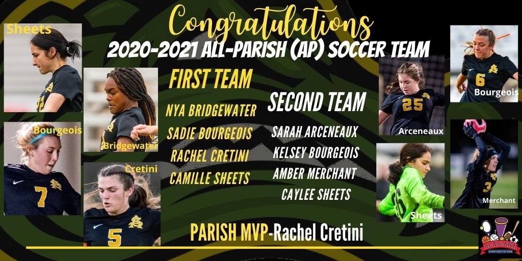 joleighartman14's tweet image. Congrats to these Lady Gators for being recognized to the All-Parish (AP) teams. Thank you @kyleR_sports for covering girls soccer💛🐊⚽️