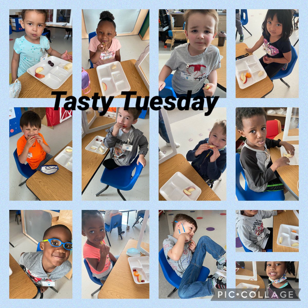 DecenaJessica's tweet photo. #TastyTuesday #WOYC21 learned about healthy snacks after our plant unit!!! https://t.co/1mzbQqUshr