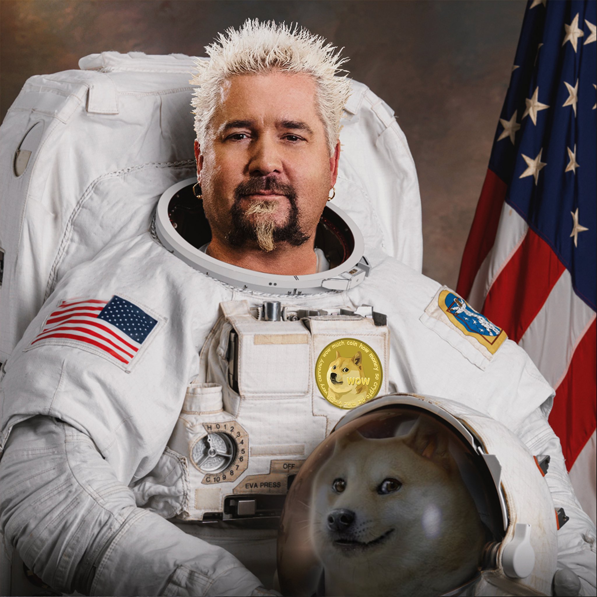 Guy Fieri On Twitter Rollin Out To The Moon Dogecoin