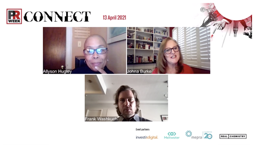 PRWeekUS's tweet photo. "Trust is measurable on a full spectrum of elements across all of the channels (paid, earned, shared and owned) and there are definitely those indicators that demonstrate that there is trust of the market." @AmecOrg's Johna Burke for #PRWeekConnect. https://t.co/w80xi7Y59n
