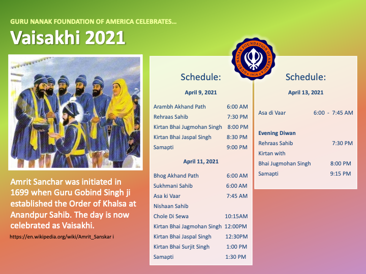 gnfa's tweet photo. 👃☀🌿 Happy Vaisakhi! Kirtan This Evening 🌿☀👃 - https://t.co/k2T5kCb1W1 https://t.co/EpAmTVZR1V