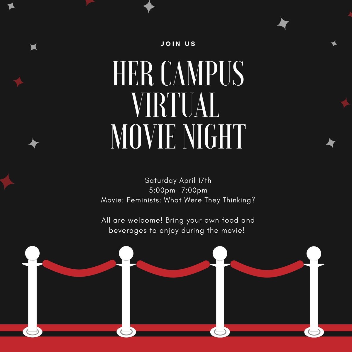 Join us this Saturday for a movie night!

Feel free to contact us with any questions. You can also find us on the Clark Engage page (about this event and for more information about the club!)
#movienight #fun #joinus