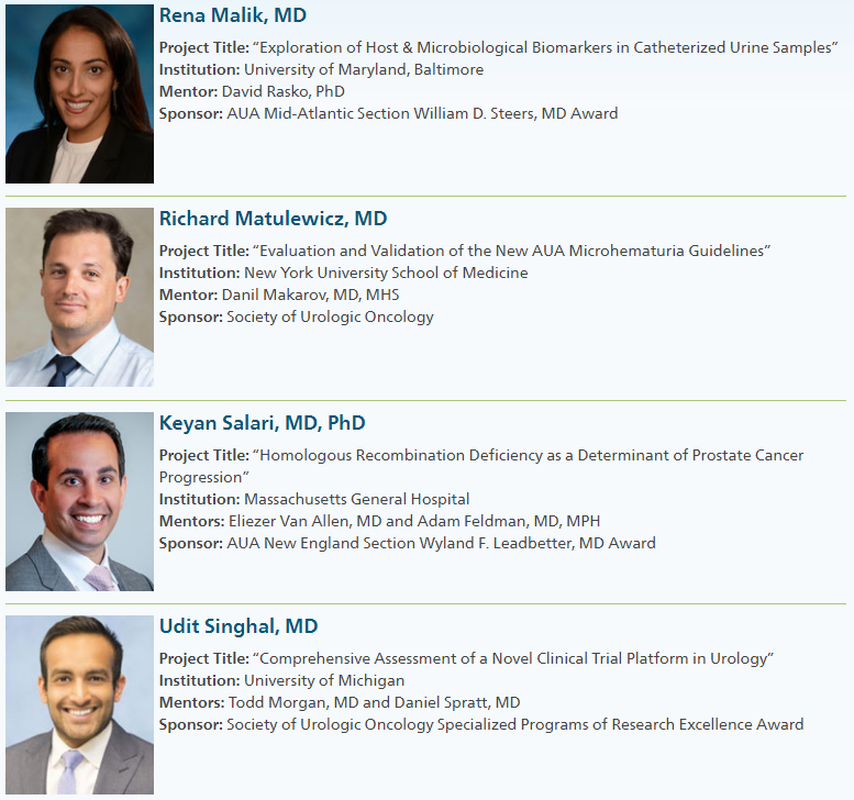 CarolynBestPhD's tweet photo. DELIGHTED to join in sharing the news about the 2021  @AmerUrological @UrologyCareFdn Research Scholars. Please join us congratulating them! Many thanks to our peer reviewers and, to all applicants, please continue to connect with us for any way we can support your research! https://t.co/eSRVuqrcpG