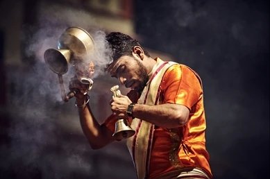 ...the activation of central channel(sushumna nadi)by the words in the Aarti. During Aarti,a worshipper derives more benefit from the energy&the divine consciousness(Chaitanya)of the Deity.Thats why our presence in the temples during Aarti is more beneficial than any other time.
