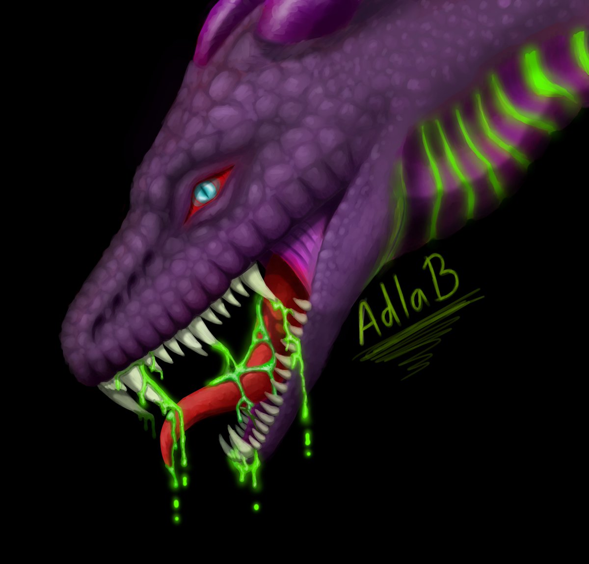 AdlaB18's tweet image. Finished...took about 7 hours #art #digitalart #dragon