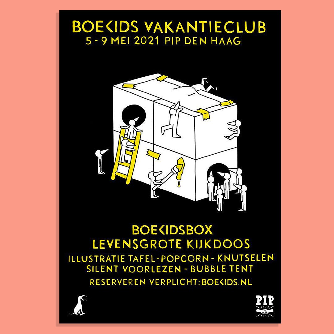 StgBoekids's tweet photo. Het aftellen is begonnen!🎉Van 5 t/m 9 mei organiseren we de Boekids Box. Samen met @PIPdenhaag toveren we de Boekids Box om tot een levensgrote reizende kijkdoos, waar jij bij moet zijn!  
Bekijk de link voor alle info. Wij hebben er zin in, jullie ook?🥳https://t.co/BzFHxl0RXo https://t.co/bWeEo62k6V