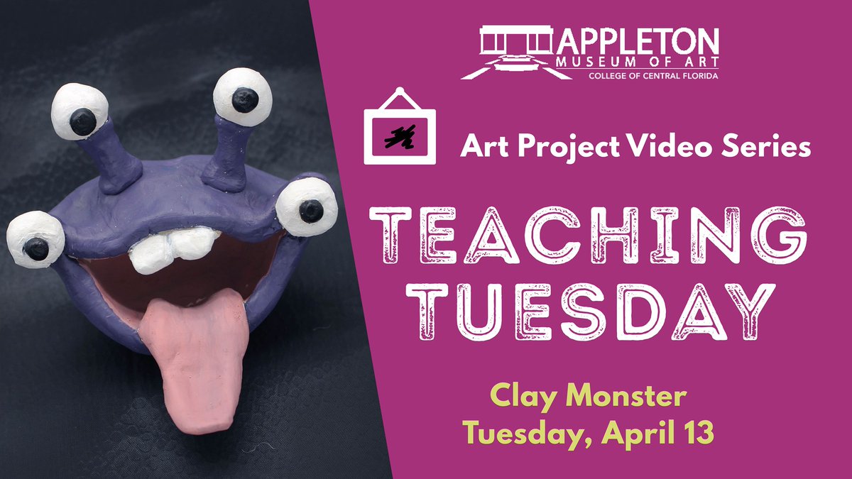 AppletonMuseum's tweet photo. This art project will show you how to make a fun monster using clay. Post your creations on social media and tag them #appletonmuseumathome​​​​​​​​​​. 

https://t.co/7b4itgr2J5

For a step-by-step instruction and template sheet, click here: https://t.co/TrtFdlFuAJ https://t.co/kicHnUtdpP