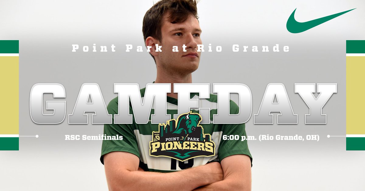 ⚽️ <a href="/PointParkSoccer/">Point Park Men’s Soccer</a> Playoff GAMEDAY
🆚 at Rio Grande (Ohio)
🏆 #RSC Semifinals
⏰ 6:00 pm
📍  Rio Grande, OH
📺 bit.ly/2vqDJFn
📊 bit.ly/2RlBYUA
#1BigTeam #DowntownU
#GoPioneers #NAIA