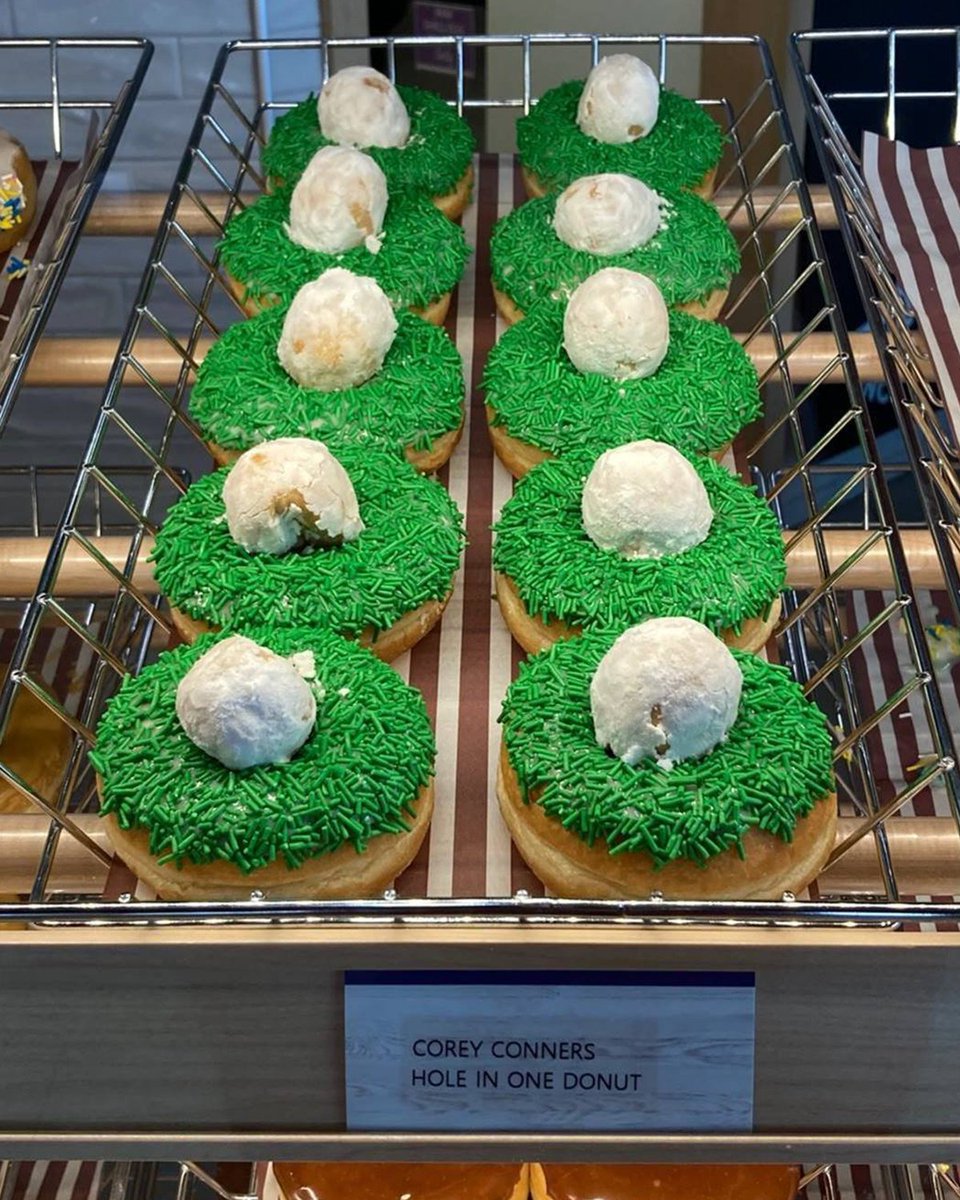 PGATOUR's tweet photo. Make a hole-in-one at Augusta ➡️ get a @TimHortons donut named after you. 🍩

What a week for @CoreConn. 😁 https://t.co/zWrWqkG5IM