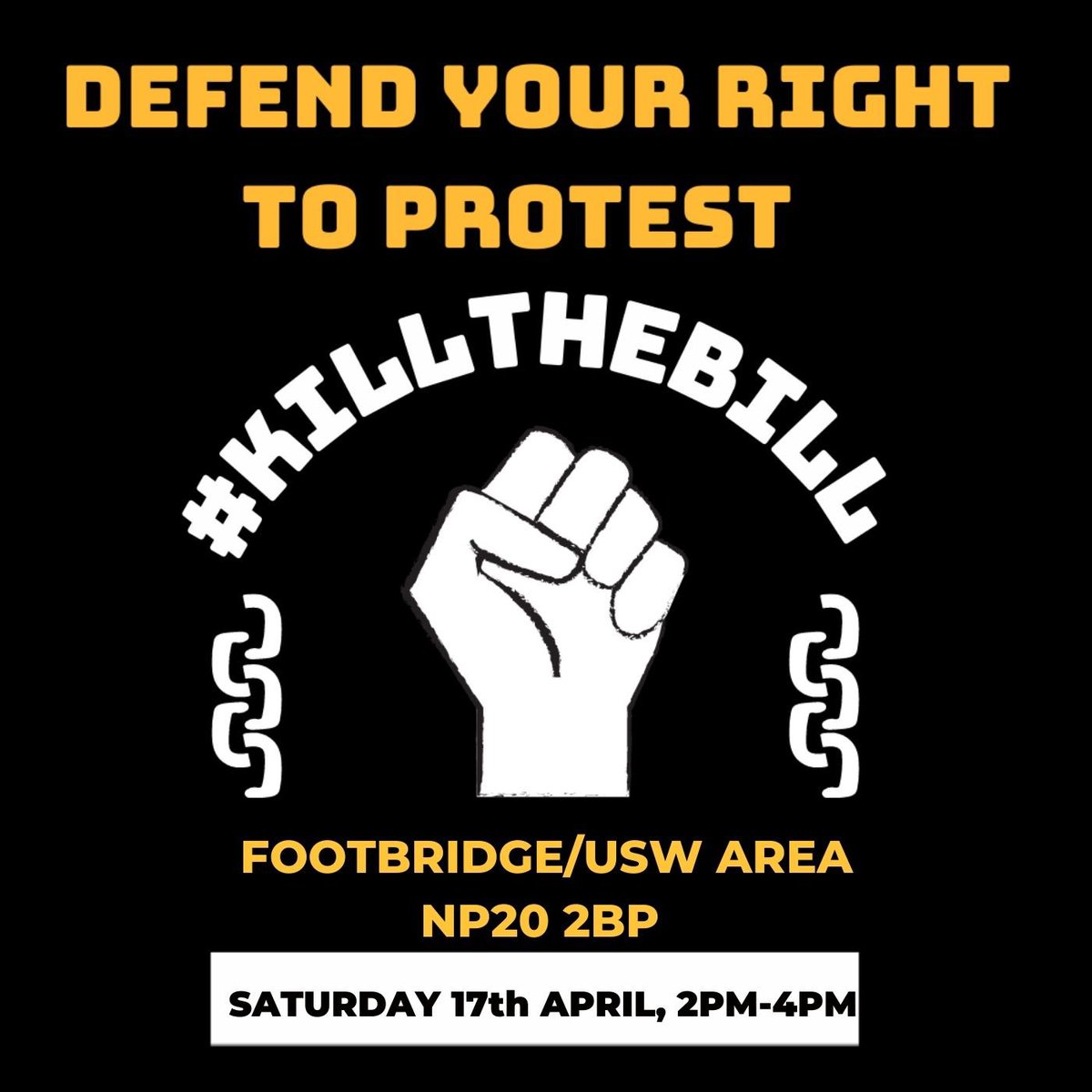 BLMGwent's tweet image. We have been made aware of a demonstration in Newport on Saturday. Let's defend our right to protest✊🏿

(we are NOT the organisers for this)