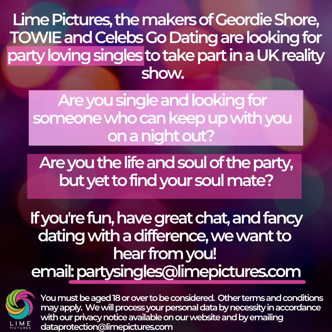 Calling Party Loving Singles...#TVCasting #TV #LimePictures #party  #single #dating #applynow