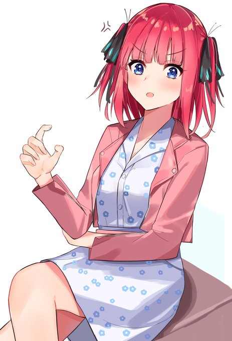 setsuさんがTwitterに投稿した中野二乃(五等分の花嫁)のイラスト。