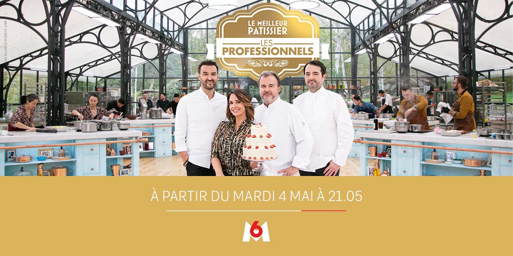pgledan's tweet photo. Toute nouvelle formule pour le meilleur pâtissier professionnel . 
Des binômes passionnés qui s affrontent sous les yeux de @cyril_lignac @PierreHerme_FR @JF_Piege sous l œil complice de @juliavignali .
@bbcfrance @KFPproduction . @Pierremagado @mrjeandigital @jfazel @BenFerel https://t.co/ukBefLYJ9L