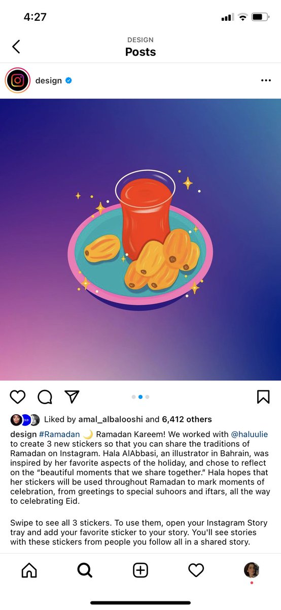 Haluulie's tweet photo. So happy to work with @instagram design team this Ramadan! 🌟🌙🥲🧡💜💗 https://t.co/3CKuO1rtso