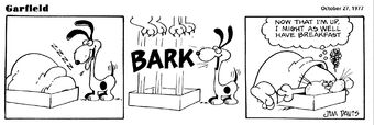 GarfieldAllDay's tweet photo. The 90th Jon comic, featuring barkfast, released October 27th, 1977 https://t.co/JcAMmlFqa8