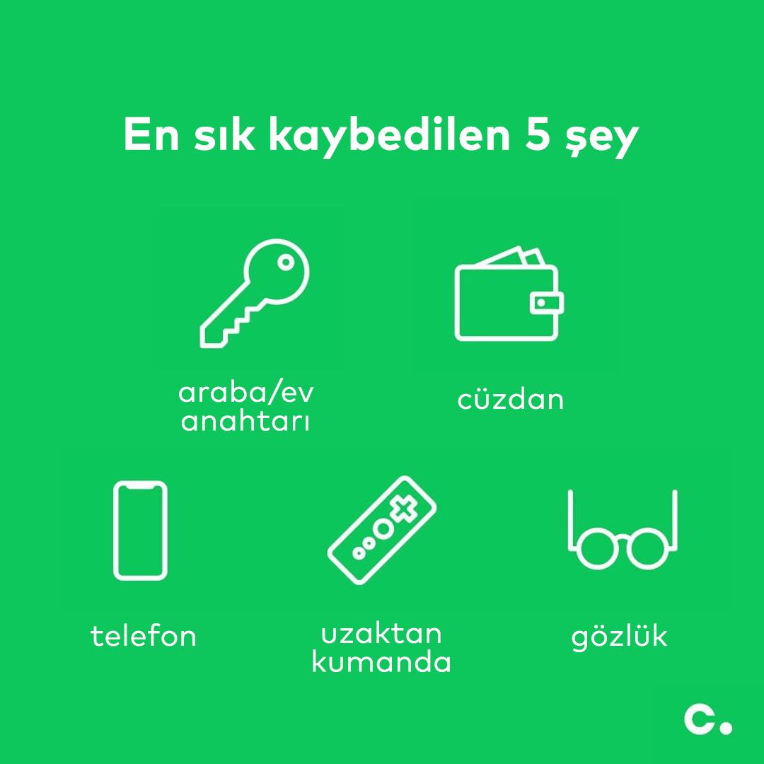 Chipolo_tr's tweet photo. En sık ne kaybedersin? Araştırmalar bir şeyleri kaybetmeye gelince hepimizin neredeyse aynı olduğunu gösteriyor. 
Chipolo yanlış yerleştirilen her şeyi vakit kaybetmeden bulmanıza yardımcı olur.⠀ @chipolo_tr #Chipolo #ONE 

https://t.co/SyCqhPDHYR https://t.co/giMjOcOINA