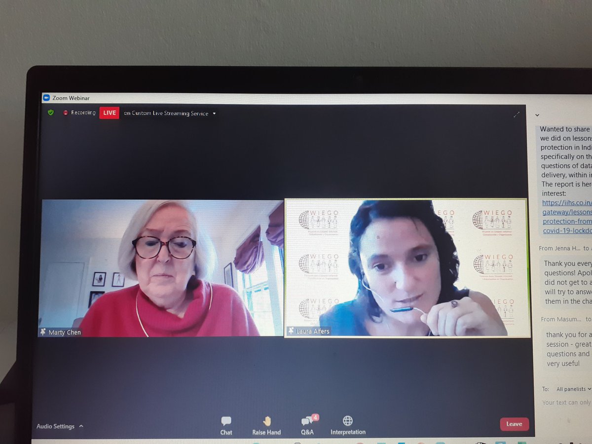 phuxul's tweet photo. @WIEGOGLOBAL Dr Laura Alfers  says we mustn't think of social protection only as on cash payments. #Essential4Recovery https://t.co/zjzR1eSAIz