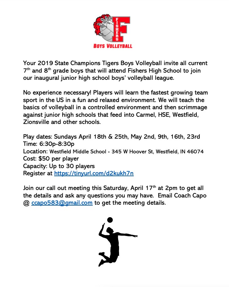 TigersBoysVball's tweet image. An amazing opportunity to get junior high boys engaged in the fastest growing team sport in the US! DM for more info and spread wide!!