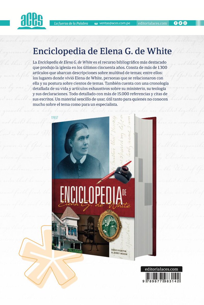 Muy Pronto, en tus manos la Enciclopedia de Elena G. de White.
Esta obra maestra reúne más de 1,300 artículos que describen a las personas y los eventos de la vida de EGW, así como su postura sobre numerosos temas.
!Cuanto más lees más creces! 📖