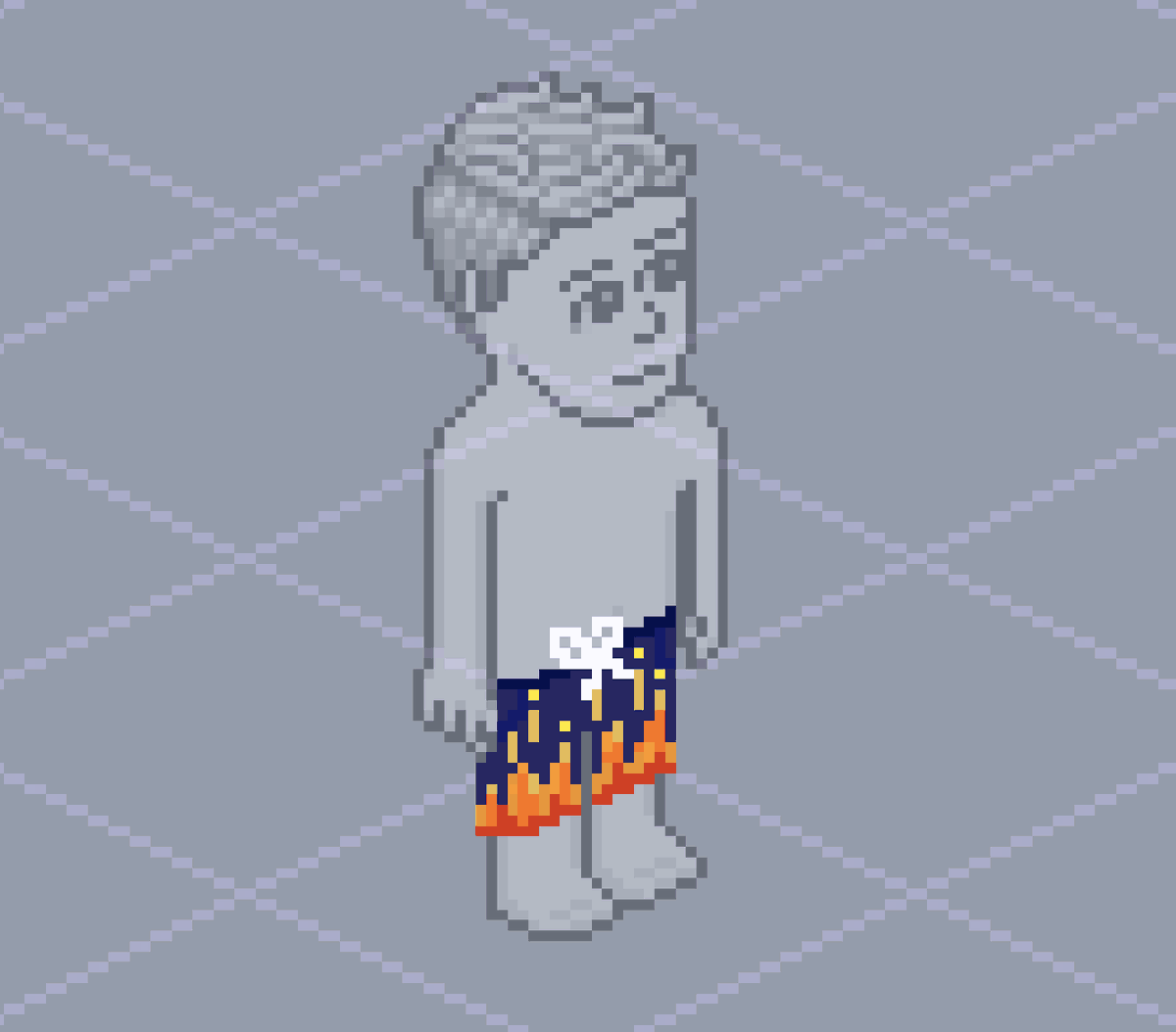 SulakePixxel's tweet photo. @habbo_tr  Personel katılabiliyor mu? 
Yaz kreasyonu yarışmasına az önce tasarladığım "Alevli Şort" ile katılmak istiyorum 🤣 https://t.co/YCo0bVFM9b