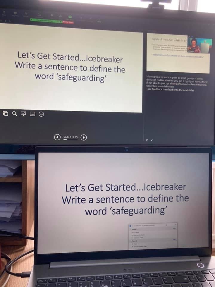 AlmondburyBca's tweet photo. Jill Webb has been Enjoying working with volunteers from WAGGGS today looking at the rollout of #safeguarding training.

⁦@jillwebbo⁩ https://t.co/AdMeJxwmEa