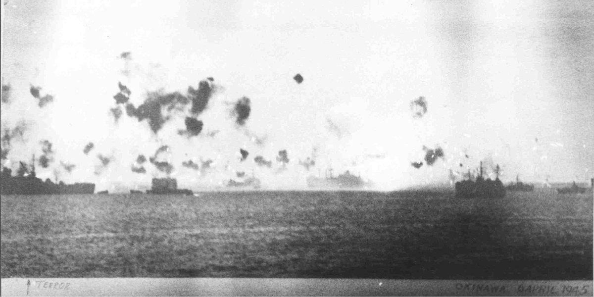 I covered the extent of this 6 April 1945 damage in an earlier twitter thread (link below) that included 7 dead and 50 wounded on Okinawa & a further two killed and 17 wounded on USN vessels & craft off shore from friendly fire:7/ https://twitter.com/TrentTelenko/status/1379938884654620672