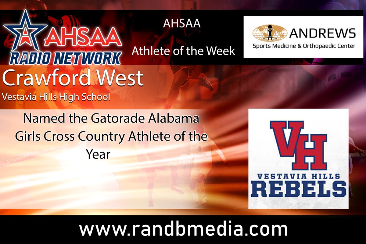 Congratulations to <a href="/CrawfordMWest/">Crawford West</a> from <a href="/VestaviaHillsHS/">Vestavia Hills High School</a> for being named the AHSAA Athlete of the Week! Sponsored by <a href="/AndrewsSportMed/">Andrews Sports Med</a>