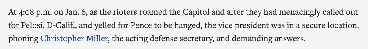 At 4:08, Pence called DOD and ordered them to secure the building. Of course, the Guard didn't get the order for another hour.