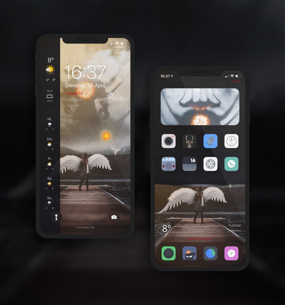 kleinmone's tweet image. Full setup today on my stock iPhone ❤️

EW by @thewaytozion 
EW theme by @jeppefoldager 
Icons Eclectic by @ThemesOnFire 
Wallpaper .. credits to the creator

@ClearSpaces_ #ios145beta7 #nojailbreak #shortcuts
