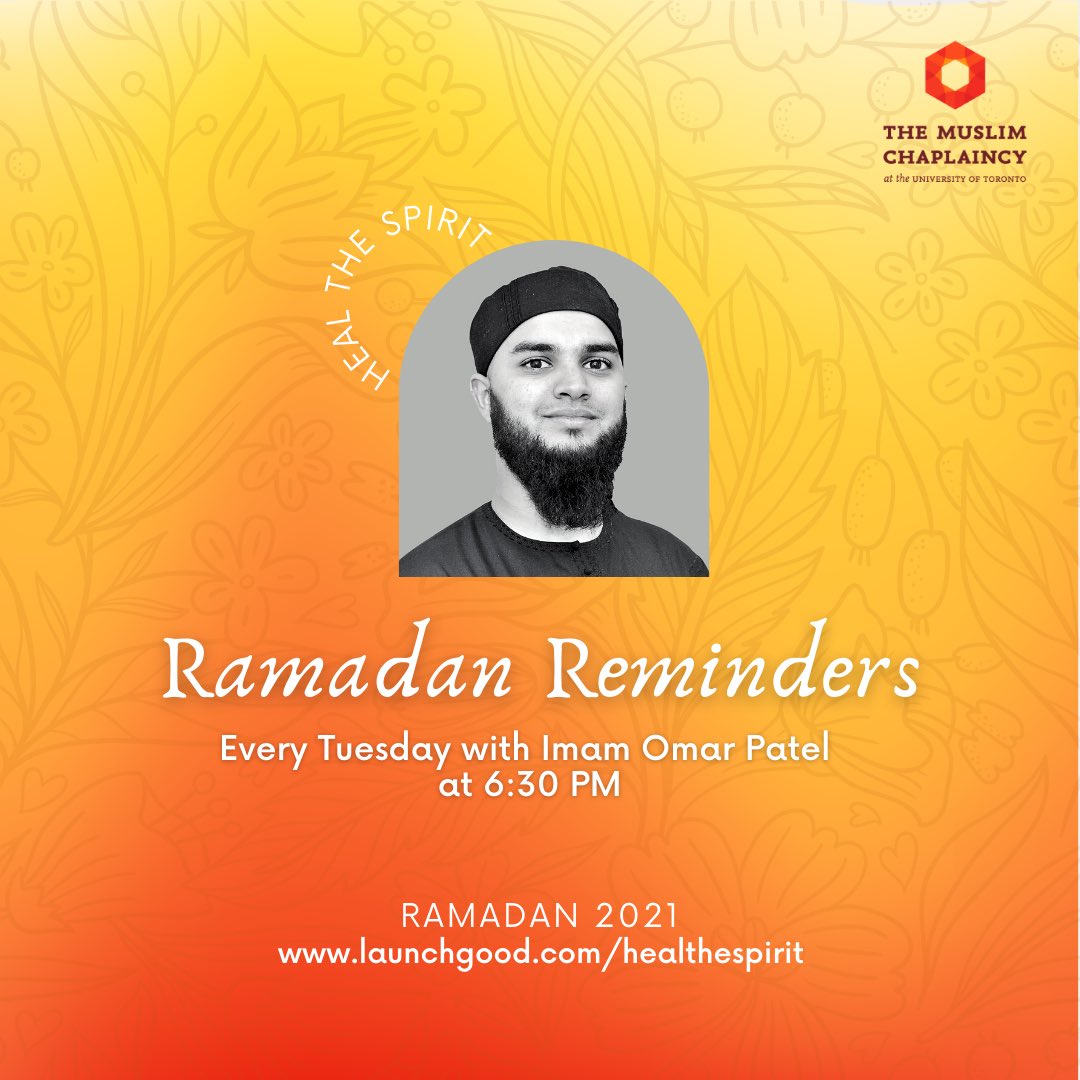 mcuoft's tweet photo. On Mondays: Join us for a virtual Iftar 

On Tuesdays: Join us for a short Ramadan reminder session on Instagram live.

On Thursdays: Join Imam Yasin for a special Ramadan series of The Good Life. 

For more information please visit the link in our bio. https://t.co/2h3w854px9