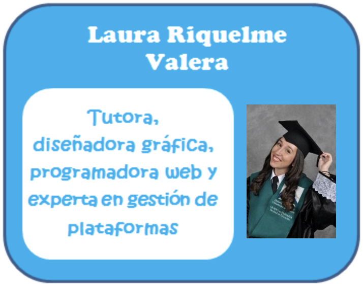 CEALformacion's tweet photo. Por último, presentamos a Laura Riquelme, miembro del proyecto CEAL. Ella autoriza al nivel avanzado y es experta en gestión de plataformas. Además, también desempeña las funciones de programadora web y diseñadora gráfica. #disuocproject https://t.co/madYUXfRep