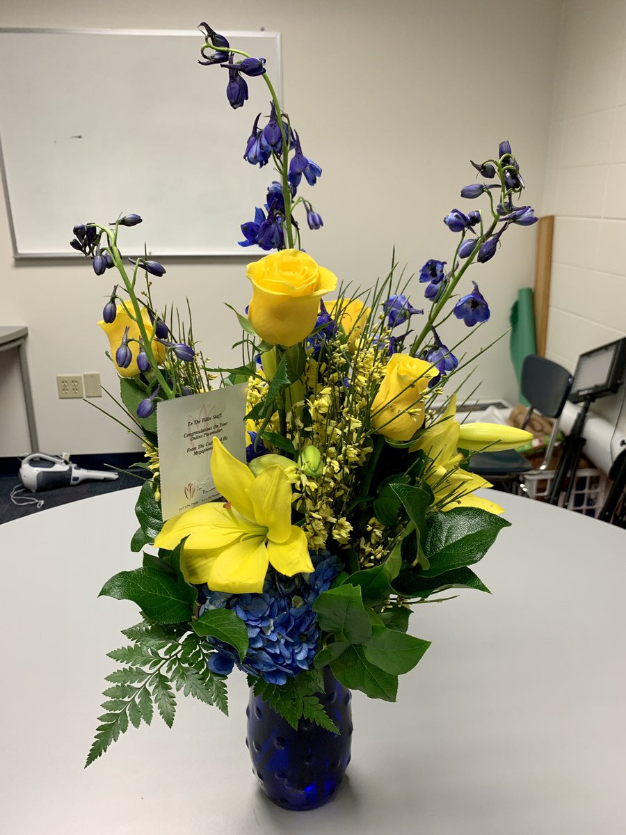 . @WillisCathedral is one of the classiest people on the planet. Thanks to you and your staff for the congratulatory flowers. #cathedralhighschool #megaphonestaff