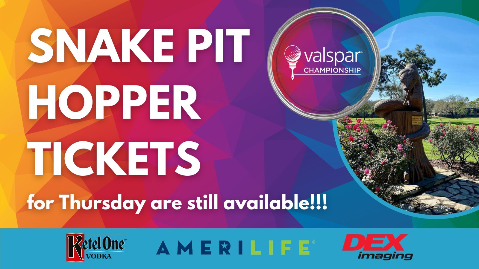 Valspar Championship on Twitter "Thursday Snake Pit Hopper tickets are