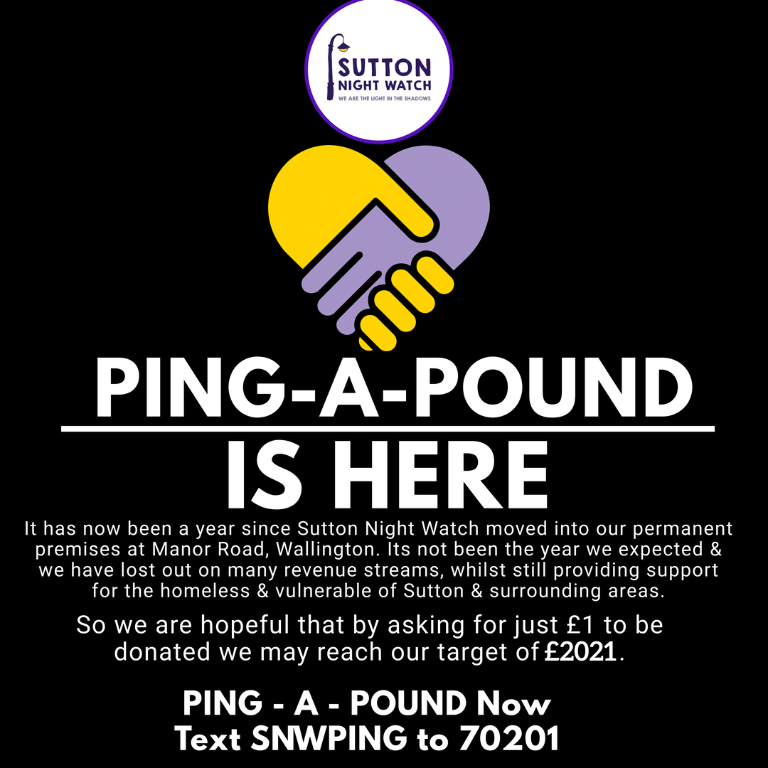 Snwhomeless's tweet photo. #PingAPound peeps! #SnwPing is here!  Just text SNWPING to 70201 to help us get to that magic 2021 💜 https://t.co/BbgasGQ01Y