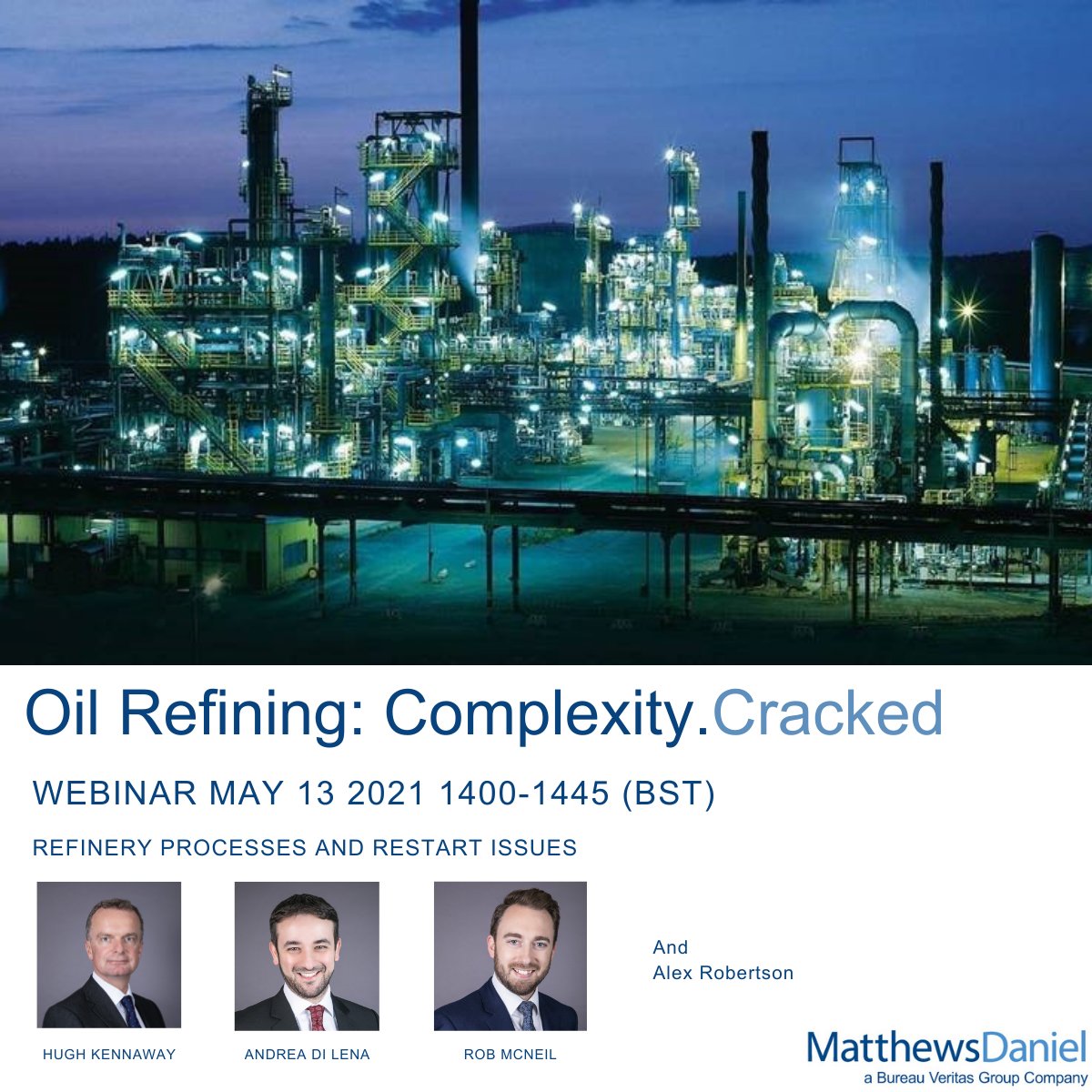 With starting to see levels of economic activity return, what does this mean for the downstream energy market? Our team of downstream experts will be hosting a Webinar on the risks associated with this return. To join this event, please use the link here: lnkd.in/dpX6G-P