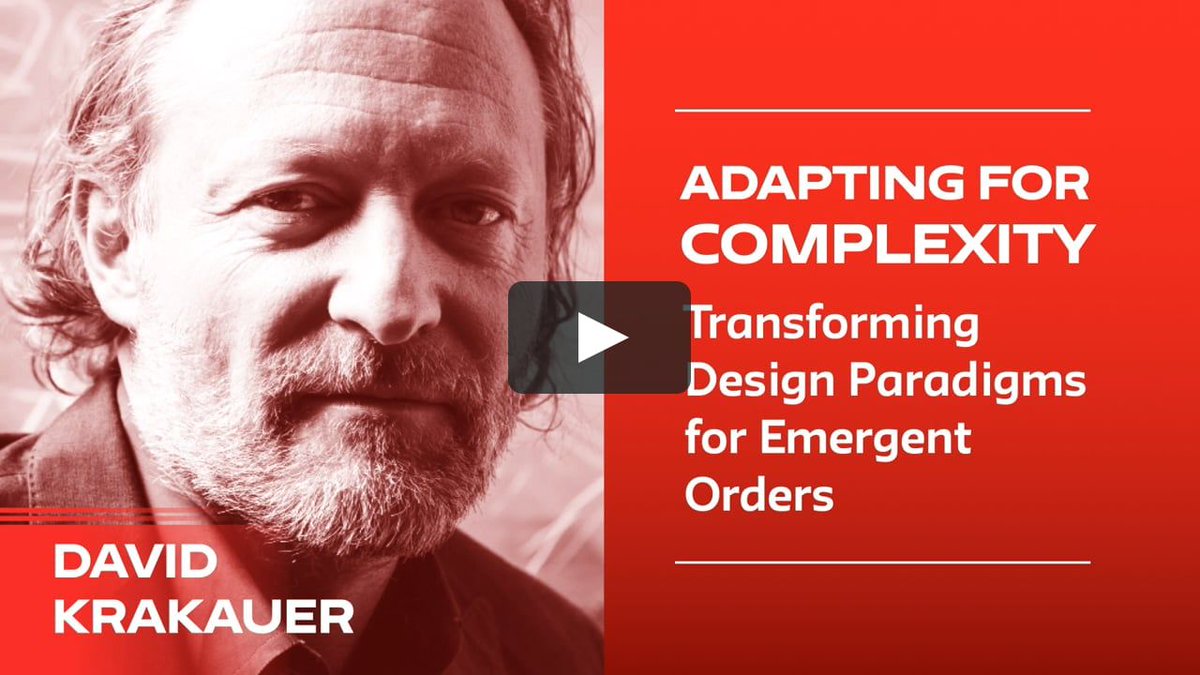 renedepaula's tweet image. assistindo agora, empolgadíssimo.   sou fã do Krakauer

SFI President David Krakauer&apos;s recent talk at @parsonsdesign  on #complexsystems, #emergentengineering, and the influence of #evolutionarytheory on 21st Century #design.

Watch the whole lecture: vimeo.com/533695288