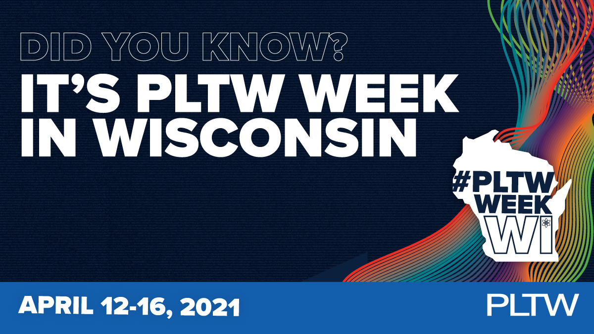 AndySarbacker's tweet photo. @PLTWorg is unlocking the potential of millions of PreK-12 students and their teachers across the U.S.  This week we recognize and celebrate the real-world learning experiences taking place in our 600+ PLTW programs throughout Wisconsin. #PLTWWeekWI 👇 https://t.co/rmw79LkS6f