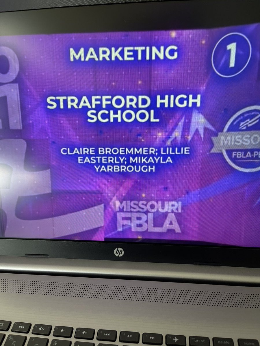 district13fbla's tweet photo. Way to go Marketing team from Strafford! First place! #nationalbound #statewinner #excellence https://t.co/BQelQ2R1wg