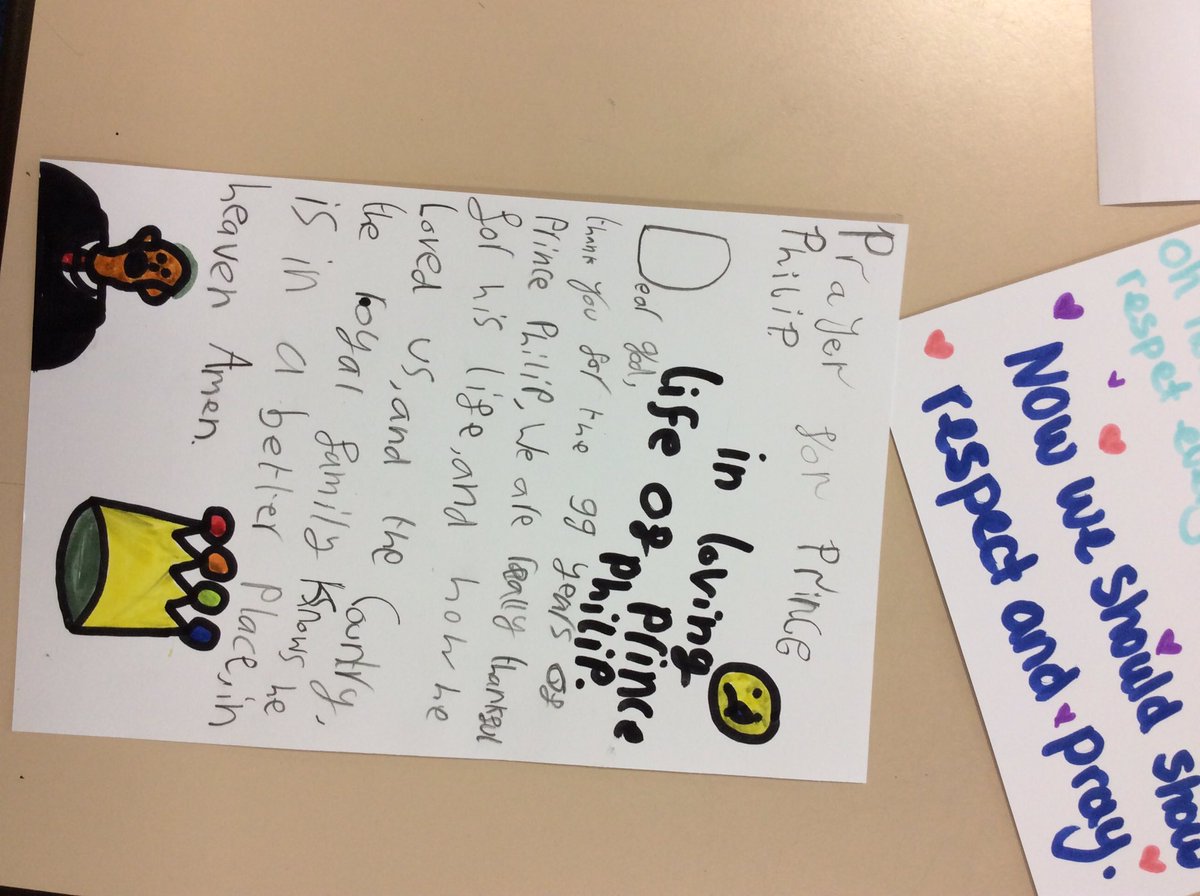 StBedeEthos's tweet photo. This afternoon The Ethos Committee spent some time creating short prayers and poems in memory of Prince Philip. @StBedeCEPrimary @RoyalFamily https://t.co/91jUl8JpgJ