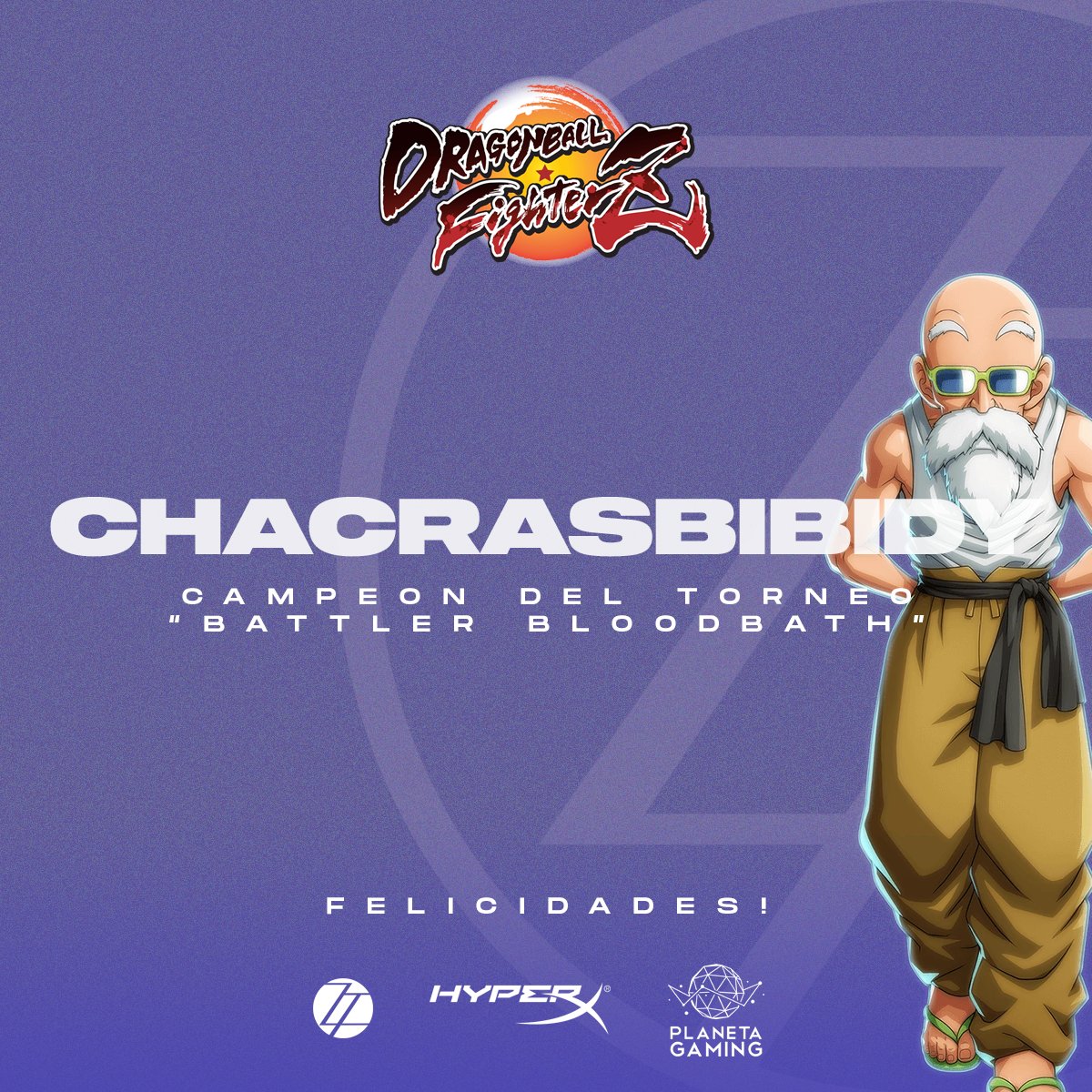 Nuestro jugador de Dragon Ball <a href="/bibidydbz/">xChacras🇸🇻🇱🇷</a>
 Se coronó campeón del torneo
" BATTLER BLOODBATH" 👊 Felicidades! 🥳
#GoZAGA #HyperX #PlanetaGaming