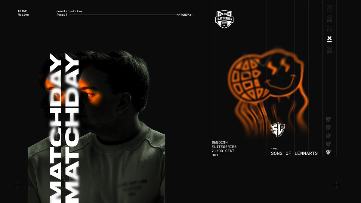 [#CSGO]

The fun commences once again tonight as we are back playing in the #SECSGO league. 

Going up against <a href="/SonsOfLennart/">SonsOfLennart</a> 

🎙️<a href="/strommiz/">Johan Strömblad</a> 
📺twitch.tv/9INEgg
🕕21:00 CEST

#9INENATION