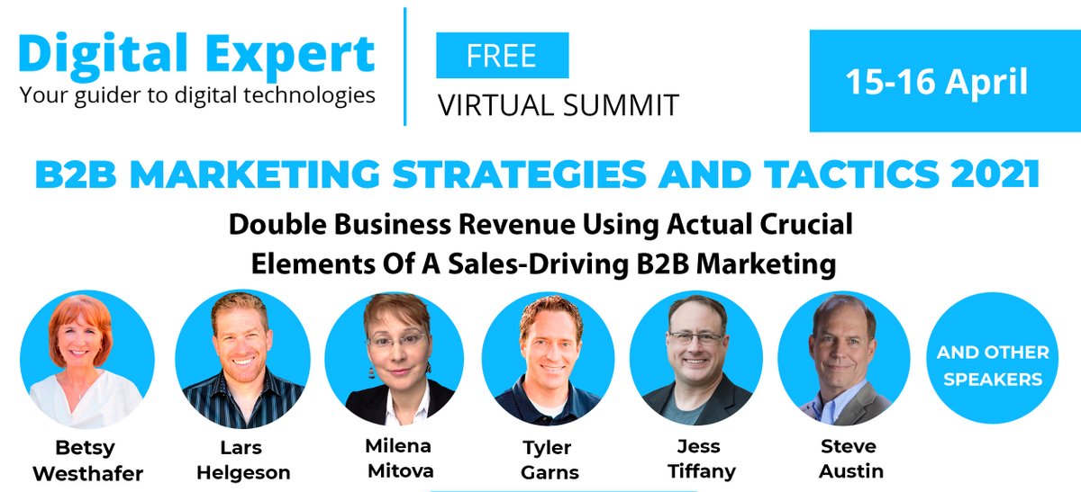 BoxOutMarketing's tweet image. Want to double your B2B Sales this year?  Come to the Digital Expert Virtual Summit!  Tyler Garns from Box Out Marketing will be sharing his expertise long with a bunch of other B2B sales experts.  Register here: i.digital-expert.online/b2b-marketing-…