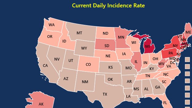 9-APRIL-2021 UPDATE 8/10Last week the highest  #COVID19 DIRs were in  #NewEngland, the  #Mideast, and  #GreatLakes states. If  #VariantsOfConcern are the reason, we should expect new surges among young people in the South and West in coming weeks.  http://www.covkidproject.org/hot-spots 