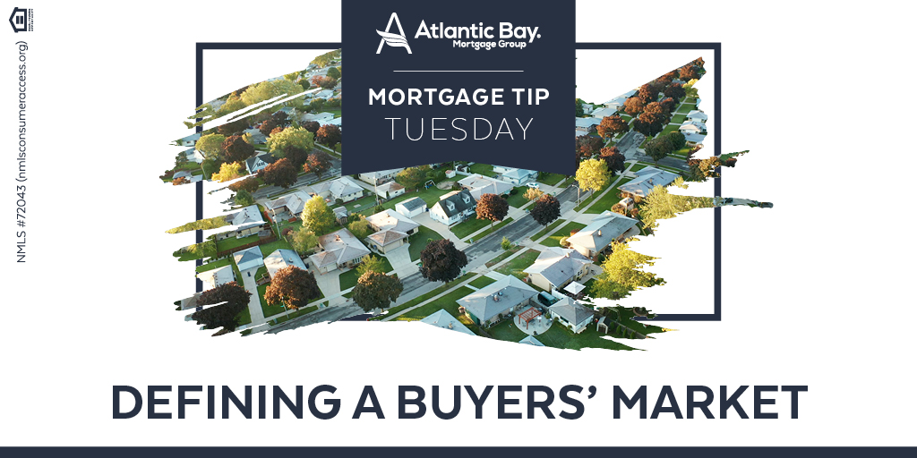 A buyer’s market occurs when the supply exceeds the demand. That means that the available homes for sale exceeds the number of buyers seeking to purchase homes. #MortgageTipTuesday