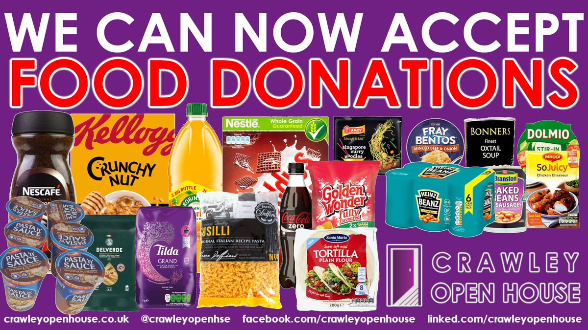 WE CAN NOW ACCEPT FOOD DONATIONS!

You have been so generous supporting the homeless and disadvantaged over the years, now we can accept food donations again, we'd love your support!

Thank You x