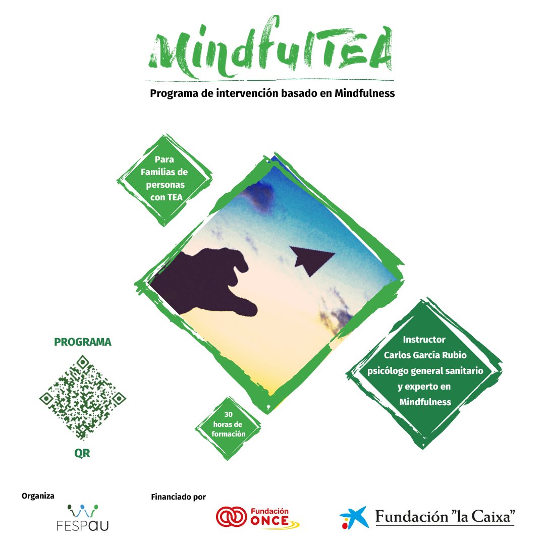 AutismoFESPAU's tweet photo. Ayer tuvimos la primera sesión de #MindfulTEA dirigida específicamente a #familias de personas con #autismo a cargo de Carlos García Rubio. En 8 semanas aprenderemos a gestionar el estrés, reducir la #ansiedad y adquirir mayor bienestar emocional. 💙💙💙#Mindfulness #TEA https://t.co/if4N5TNdsr