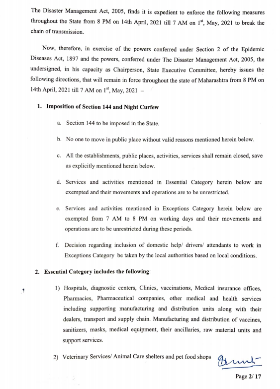 TheDailyJagran's tweet photo. Take a look at the list of new restrictions which will begin in Maharashtra from 8 pm on April 14

ANI 

Read more: https://t.co/uRANr9Yt2k

#Maharashtra #COVID19 #maharastralockdown https://t.co/1zaEt9i5DM
