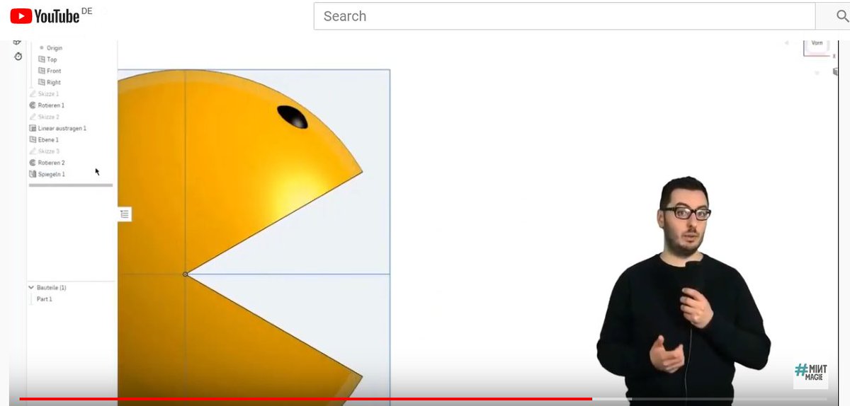 EberlBernhard's tweet photo. Im 2. Youtube Video der #EasterCoding Reihe erklärt unser Kollege Nils Ammari wie man in @Onshape einen Pac-Man modellieren kann.
Bitte gerne an Jugendliche in der Familie oder im Freundeskreis weiterleiten.
-->https://t.co/PKLAO9hMla
@BMBF_Bund @VDI_News
#Cloud #MINTMagie https://t.co/8gzfdjNgZR