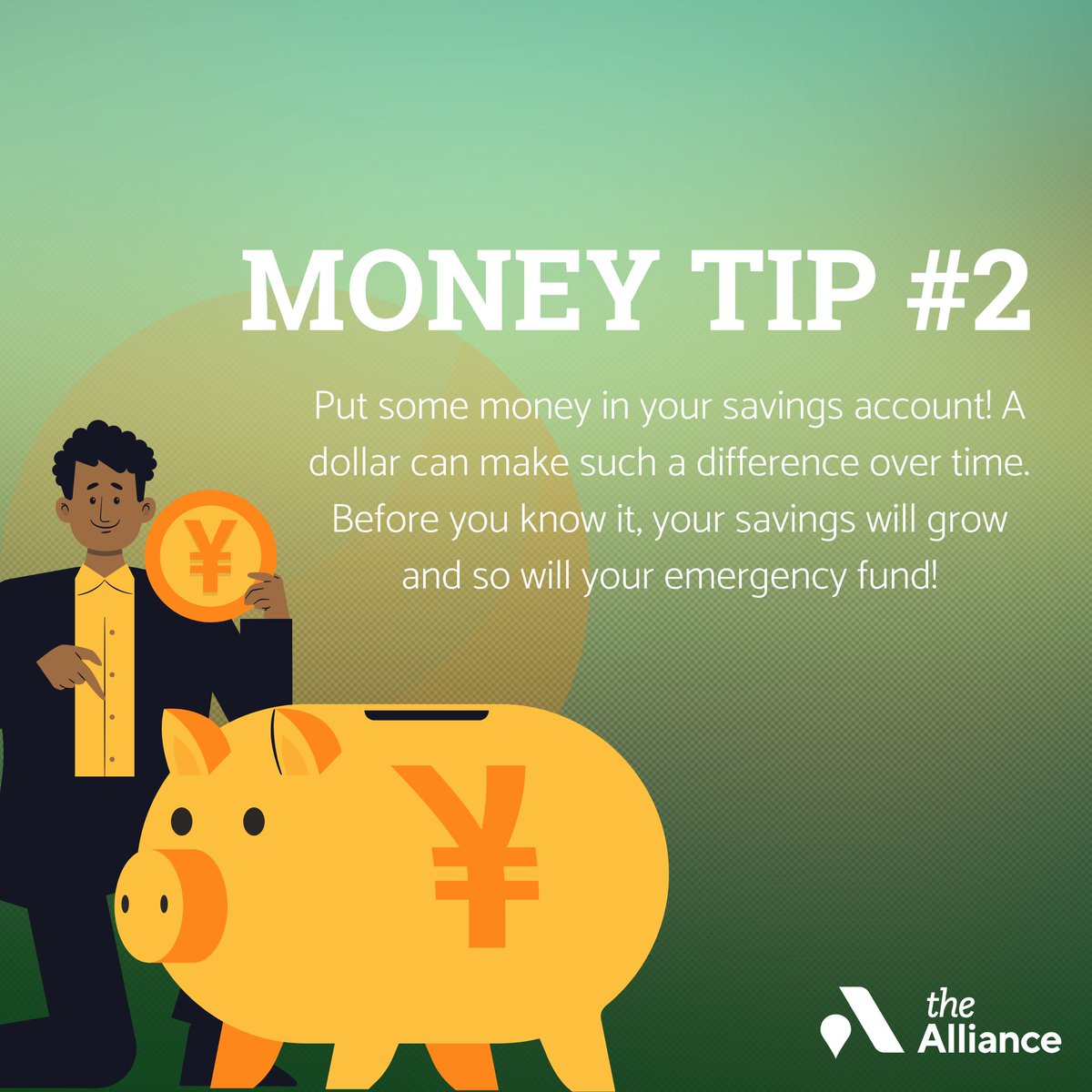 thealliancetx's tweet photo. The Alliance's second #moneytip during #HoustonMoneyWeek is to put money into your savings account! A small amount goes a long way, and can potentially help you in paying for unexpected expenses!
#HoustonMoneyWeek #savings #TheAllianceTX #OpportunityForAll #financialliteracy https://t.co/ieJ7qYiYXC